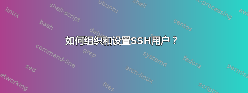 如何组织和设置SSH用户？