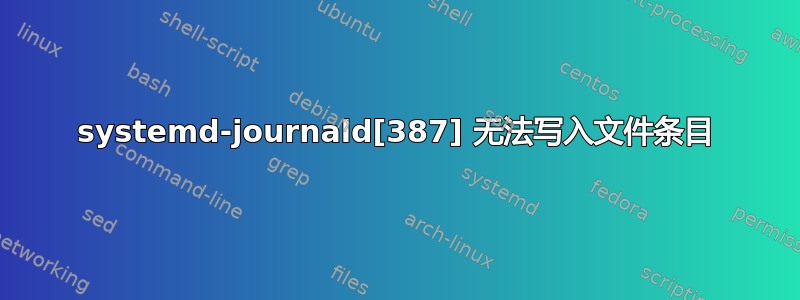 systemd-journald[387] 无法写入文件条目