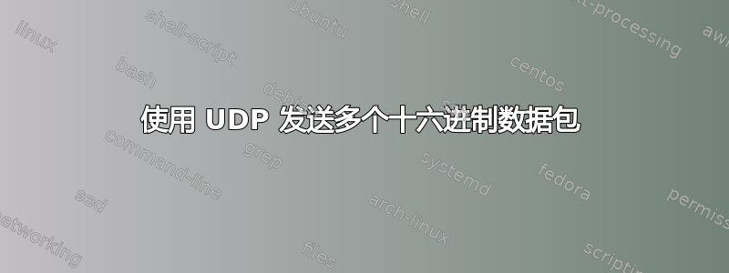 使用 UDP 发送多个十六进制数据包