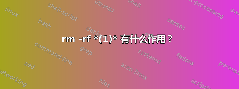 rm -rf *(1)* 有什么作用？