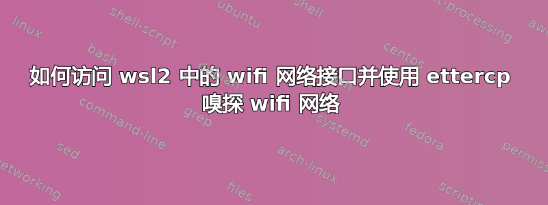 如何访问 wsl2 中的 wifi 网络接口并使用 ettercp 嗅探 wifi 网络