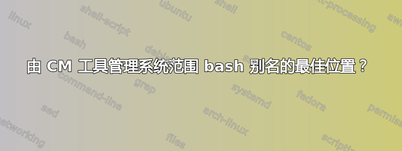 由 CM 工具管理系统范围 bash 别名的最佳位置？