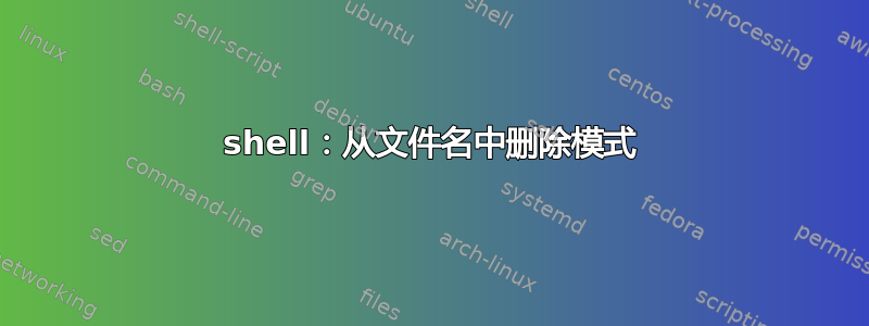 shell：从文件名中删除模式