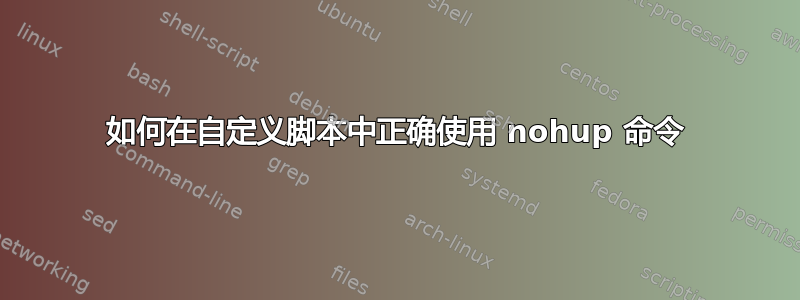 如何在自定义脚本中正确使用 nohup 命令