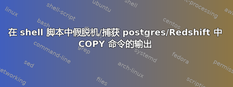 在 shell 脚本中假脱机/捕获 postgres/Redshift 中 COPY 命令的输出