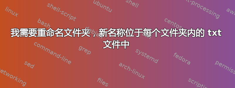 我需要重命名文件夹，新名称位于每个文件夹内的 txt 文件中