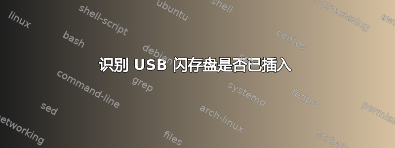 识别 USB 闪存盘是否已插入