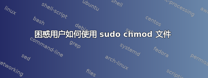 困惑用户如何使用 sudo chmod 文件