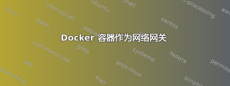 Docker 容器作为网络网关