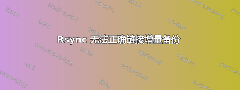 Rsync 无法正确链接增量备份