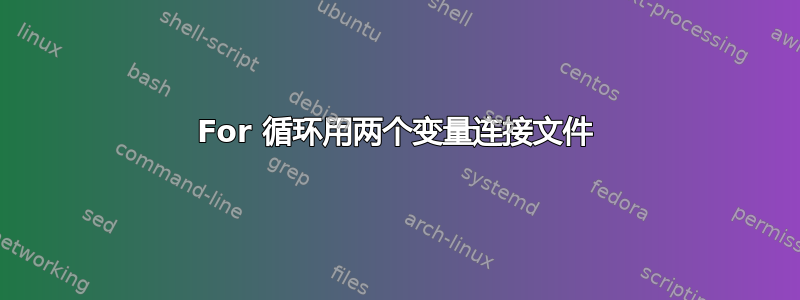 For 循环用两个变量连接文件