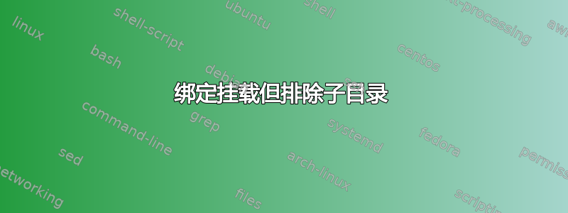 绑定挂载但排除子目录