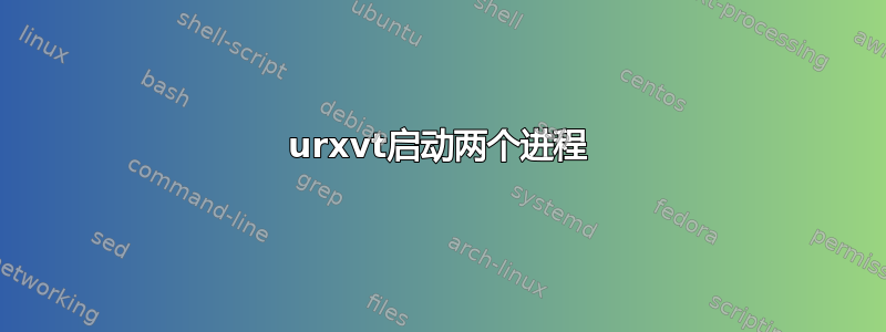 urxvt启动两个进程