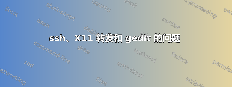 ssh、X11 转发和 gedit 的问题