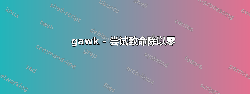 gawk - 尝试致命除以零