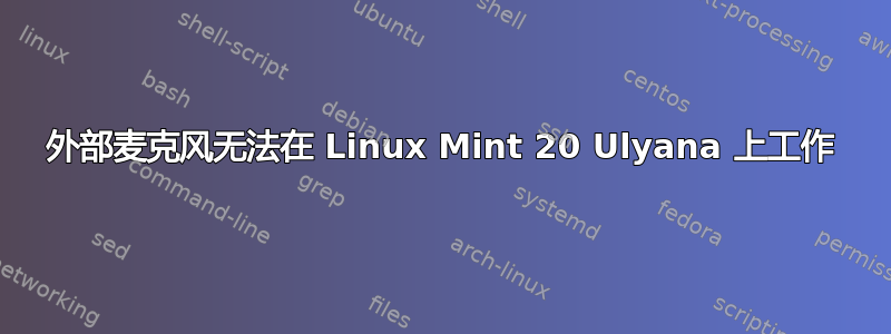 外部麦克风无法在 Linux Mint 20 Ulyana 上工作