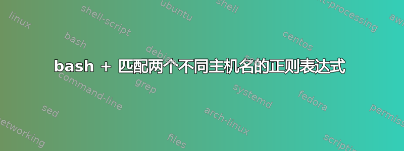 bash + 匹配两个不同主机名的正则表达式