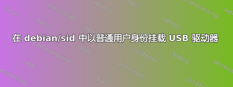 在 debian/sid 中​​以普通用户身份挂载 USB 驱动器