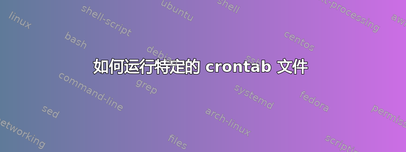 如何运行特定的 crontab 文件