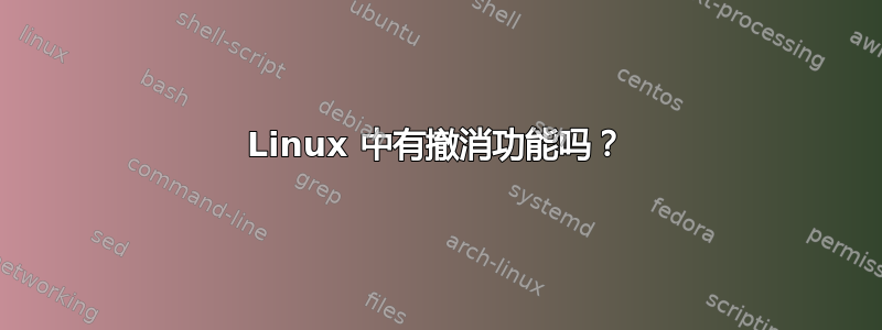 Linux 中有撤消功能吗？