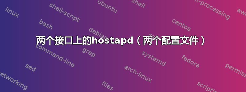 两个接口上的hostapd（两个配置文件）