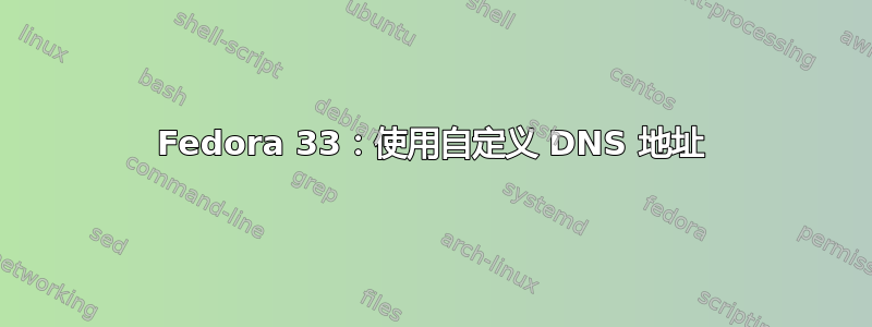 Fedora 33：使用自定义 DNS 地址