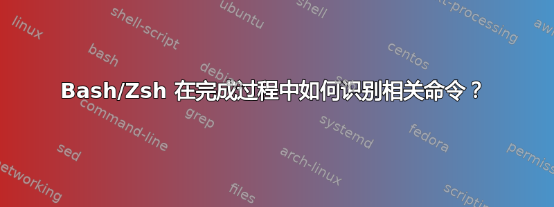 Bash/Zsh 在完成过程中如何识别相关命令？