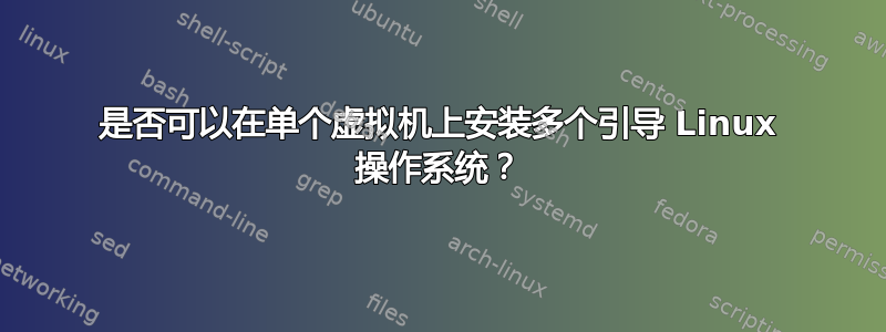 是否可以在单个虚拟机上安装多个引导 Linux 操作系统？