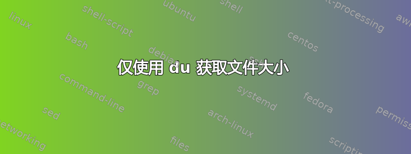 仅使用 du 获取文件大小