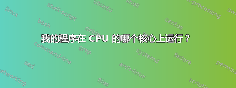 我的程序在 CPU 的哪个核心上运行？