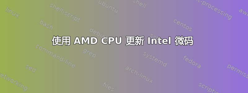 使用 AMD CPU 更新 Intel 微码