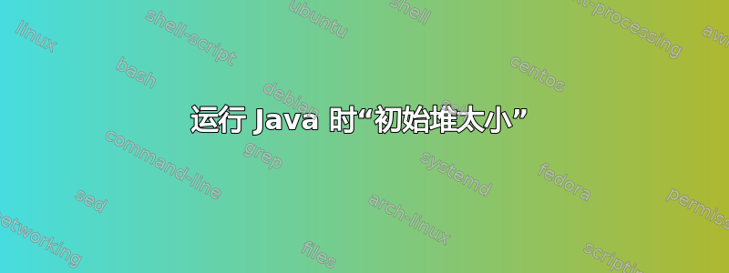 运行 Java 时“初始堆太小”