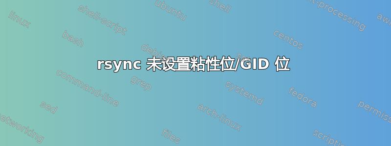 rsync 未设置粘性位/GID 位