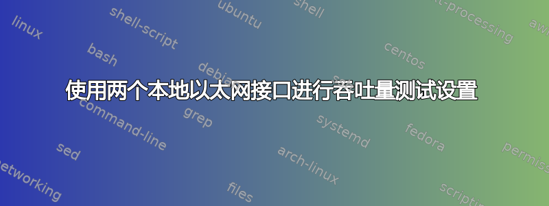 使用两个本地以太网接口进行吞吐量测试设置