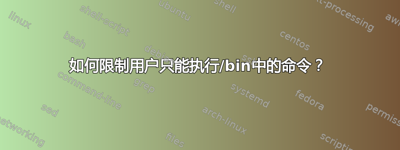 如何限制用户只能执行/bin中的命令？