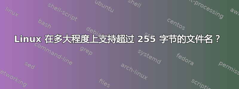 Linux 在多大程度上支持超过 255 字节的文件名？