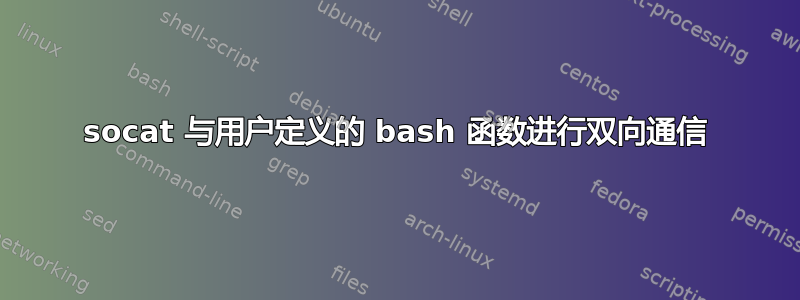 socat 与用户定义的 bash 函数进行双向通信