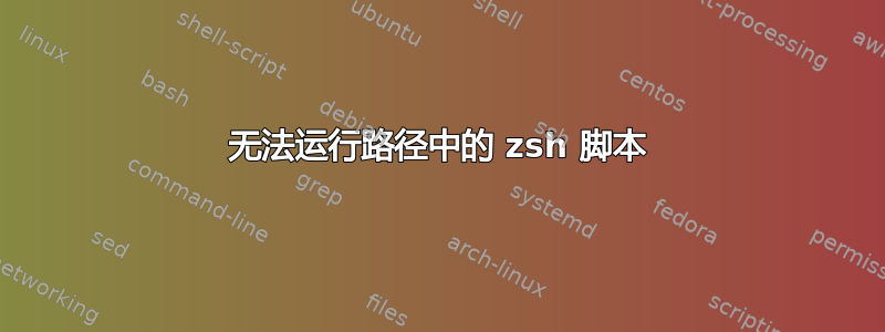 无法运行路径中的 zsh 脚本