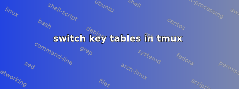 switch key tables in tmux