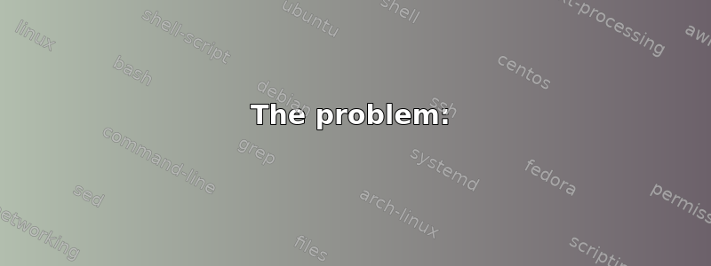 The problem: