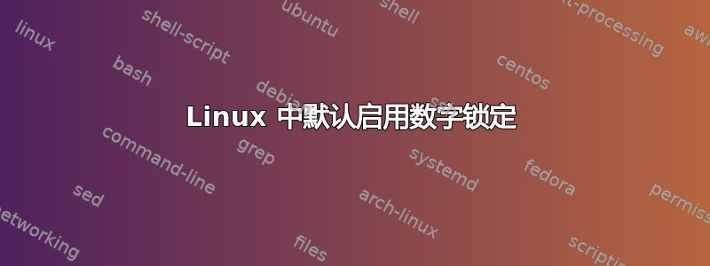 Linux 中默认启用数字锁定