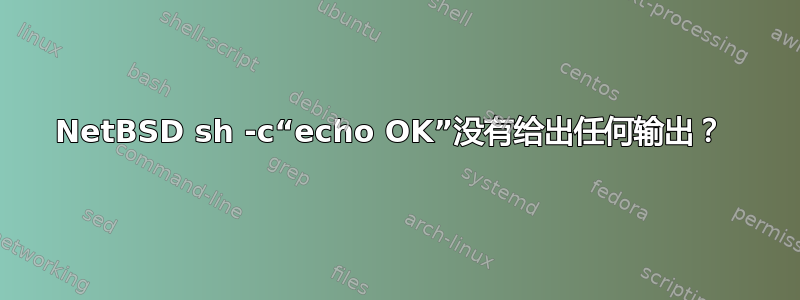 NetBSD sh -c“echo OK”没有给出任何输出？ 