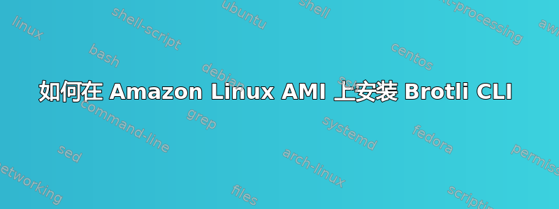 如何在 Amazon Linux AMI 上安装 Brotli CLI