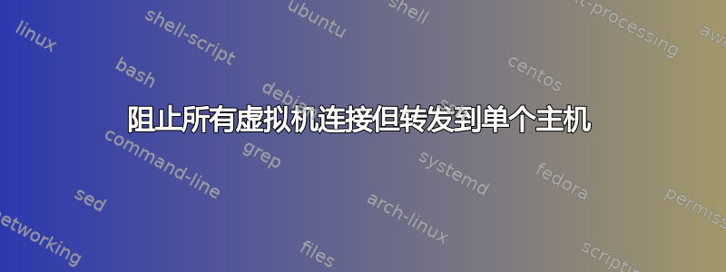 阻止所有虚拟机连接但转发到单个主机