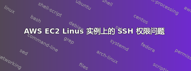 AWS EC2 Linus 实例上的 SSH 权限问题