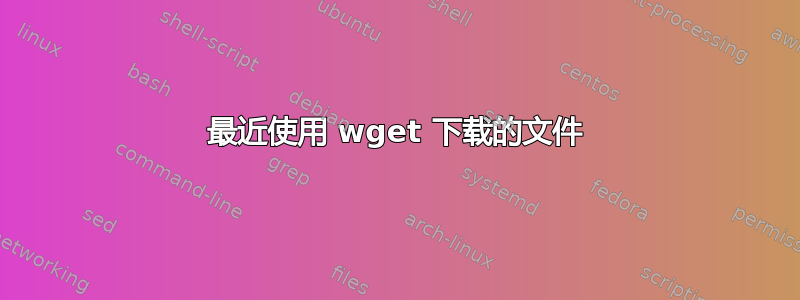 最近使用 wget 下载的文件