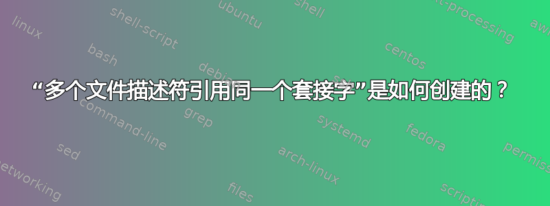 “多个文件描述符引用同一个套接字”是如何创建的？