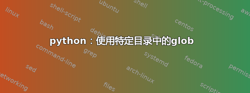 python：使用特定目录中的glob 