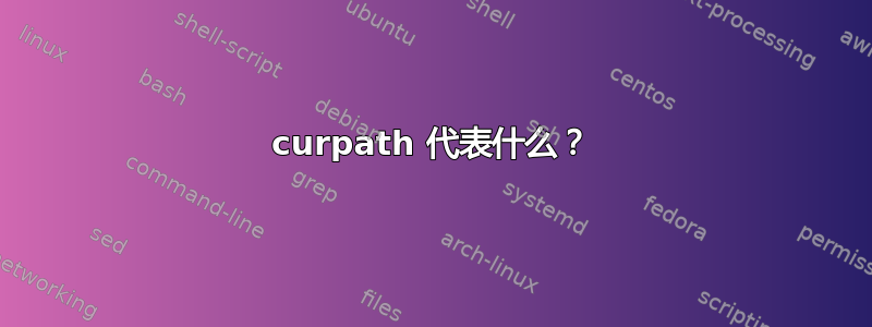 curpath 代表什么？