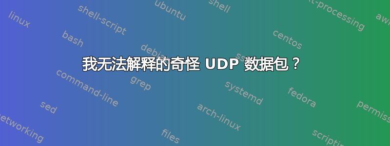 我无法解释的奇怪 UDP 数据包？